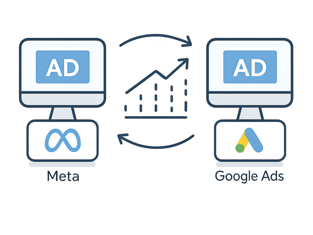 optimisation by using Meta and Google Ads